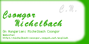 csongor michelbach business card